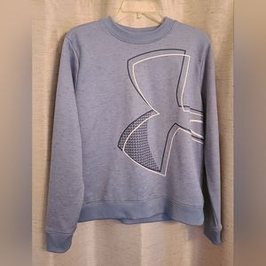 Under Armour ColdGear Loose Fit Pullover Sweatshirt, Light Blue - Size L